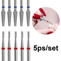 5 Pcs Bit De Cutícula Para Uñas Con Boquilla De Barril 3/32” Herramientas Profesionales De Manicura Y Pedicura Acero Inoxidable - details 1