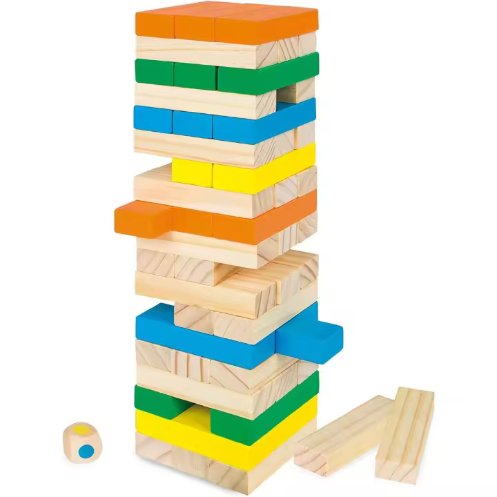Woomax Torre Bloques de Madera Juego de Mesa 58 Piezas Desarrollo de Habilidades - 1