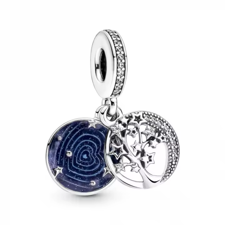 Charm colgante Pandora 799645C01 Doble Árbol y Luna de la Galaxia - 1