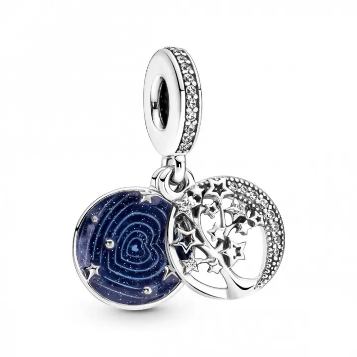 Charm colgante Pandora 799645C01 Doble Árbol y Luna de la Galaxia - 1