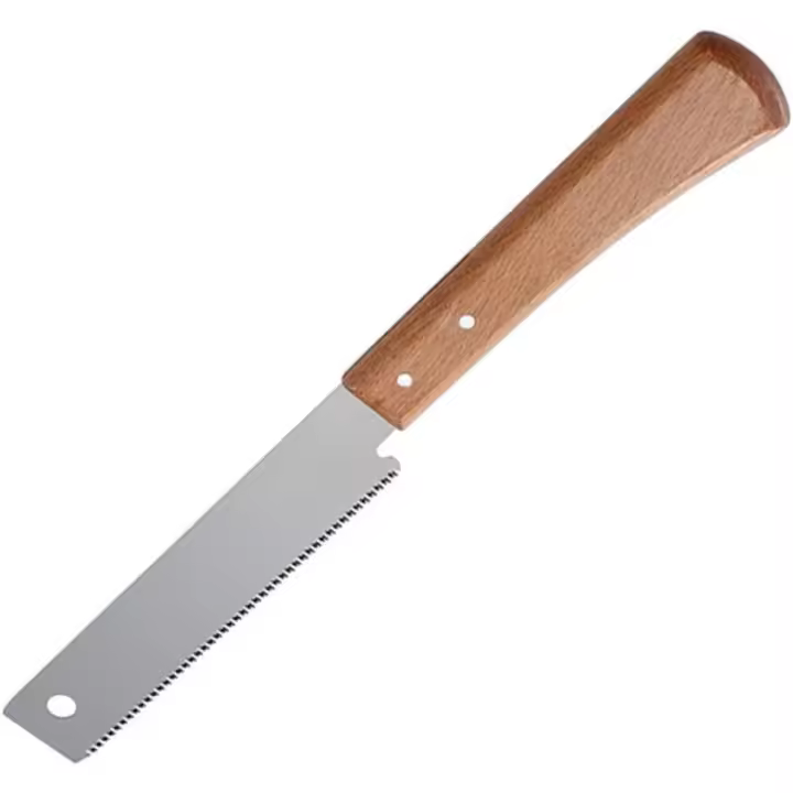 Sierra de mano Pequeña Sierra de tracción manual 30 cm mini Sierra manual con mango de Madera de dientes finos - 1