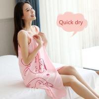 Toalla De Baño Rápida Para Mujer Y Dama Vestido De Playa Spa Nocturno Textil Doméstico Absorción Rápida Microfibra - details 0