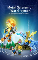 Bloques De Construcción Digimon Batalle Escena Skull War Greymon Metal Garurumon Modelo Juguetes Para Niños Y Adultos Regalos - details 2
