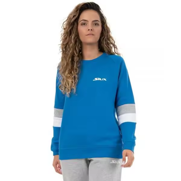 SUDADERA SIUX BELIM AZUL MUJER, Experimenta estupendas sensaciones de confort y comodidad con esta sudadera Siux Belim para las jugadoras exigentes. - 1