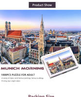 Rompecabezas De Papel 1000 Piezas Adulto 75x50cm Paisaje De Munich Alivia El Estrés Juguete Educativo Entretenimiento Tema De Mañana Temprano - details 1