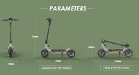 Scooter Eléctrico Plegable Kukirin A1, Motor de 800W, Batería de 48V 13Ah, Neumático de Vacío de 10 pulgadas, Velocidad Máxima de 45 km/h, Autonomía de 45 km, Freno de Disco Delantero y Trasero, Amortiguación Delantera y Trasera - details 21