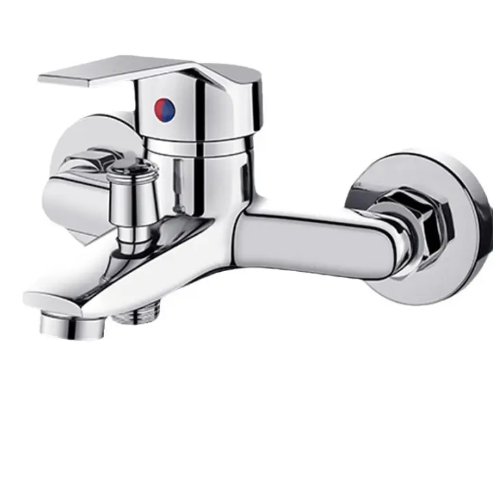 Grifo de Baño Monomando - Grifo with Acabado Cromado-Grifo Agua Fría y Caliente - Boquilla Fija - Grifo Ideal para Bid, Lavabo Baño-High 10,5 cm x Profundo 13,5 cm - 1