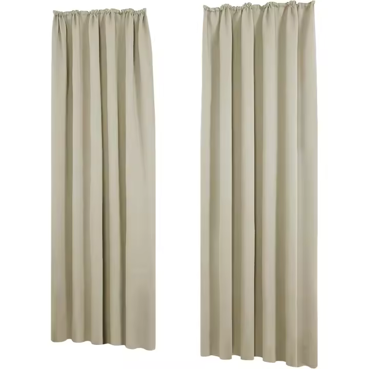 Deconovo Cortinas Salon Modernas Aislantes Térmicas Funcional Estilo Elegante con Doradillas 2 Piezas 140x245cm Gris Claro - 1
