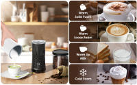 4 En 1 Frother De Leche Eléctrico 400W Automático Calentador De Leche Caliente Y Fría Frother Antideslizante Hacer Chocolate Caliente - 240ml - details 0