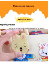 Rompecabezas De Madera Educativo Para Niños Con Tema De Elefante Y Oso Cambiando Ropa Juego De Vestir Juguetes Para Bebés Regalo - details 34