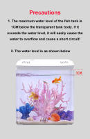 Acuario De 5L Con Bomba Silenciosa Y Lámpara LED Para Oficina Y Hogar Sin Necesidad De Cambio De Agua Ecológico Para Pequeños Peces - details 9