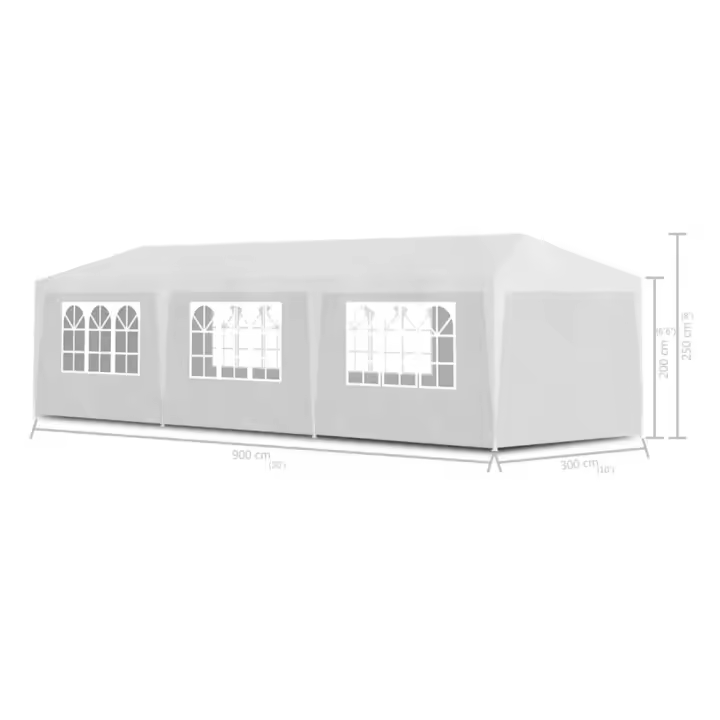 vidaXL Carpa para fiestas blanco 3x9 m - 1