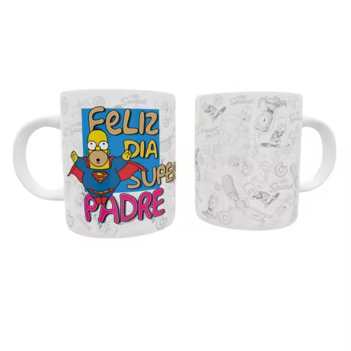 TOCAREGALAR. Taza Especial Día del Padre. Los Simpson. Para el Homer de la casa.  Regalo Original. Detalle Único. - 1