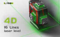 Nivel láser 4D de 16 líneas, autonivelante de línea verde 360, Control remoto Horizontal y Vertical, niveles láser de haz verde, 2 baterías de piezas - details 1