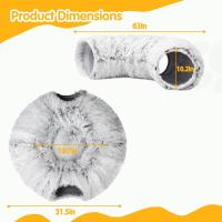 Cama De Gato De Peluche Con Tunnel Multifuncional Para Gatos De Interior Peephole Donut Fluffy Con Tunnel Cama Para Gatos Interior - details 6