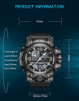 Reloj Deportivo De Moda SANDA 3133 Para Hombres Resistente Al Choque Y Al Agua 50M Reloj De Pulsera Cuarzo Militar Digital Con Pantalla LED Y Chronógrafo - details 7