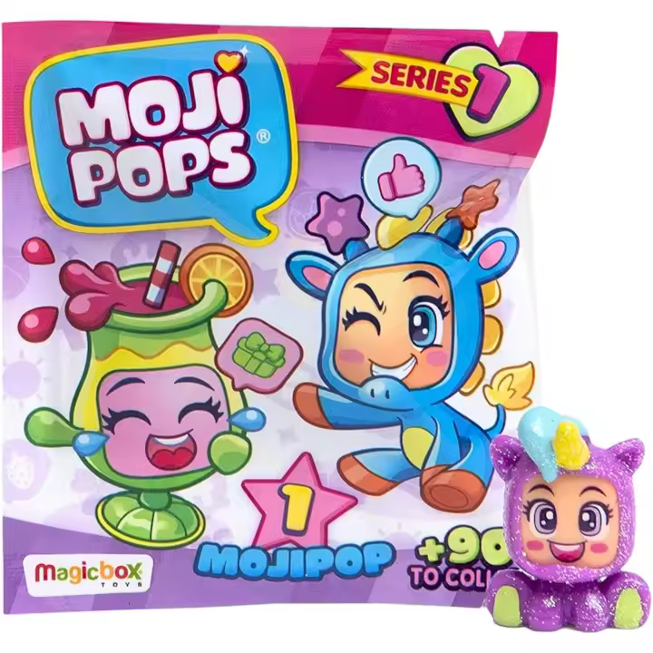 MOJIPOPS - Series 1 -  Una unidad - Mini figura Magic Box - Son pequeños, lindos y muy especiales - Pueden cambiar sus emociones – enamorados o divertidos – traviesos o dulces – alegres o ansiosos - Edad recomendada mayores de 3 años - 1