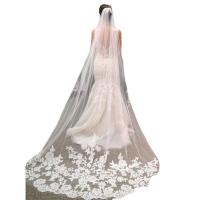 Velo De Novia Bordado Con Borde De Encaje Lace Un Solo Capa 3m Con Cepillo Para Mujeres Vestimenta De Boda VINOPROM - details 2