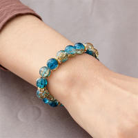 Pulsera De Vidrio Colorido Para Hombres Y Mujeres 10mm Pulsera De Bolas Redondas Accesorios De Joyería Regalo Nueva Colección - details 2