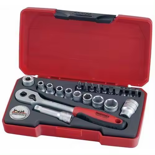 JUEGO DE LLAVES DE VASO 1/4" T1422 - 22 PIEZAS - 1