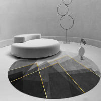Carpetas Redondas De Piso Resistente a La Suciedad Para Dormitorio Escritorio Juego De Silla Giratoria Estudio Sillín Bajo - details 3