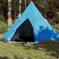 vidaXL Tienda de Campaña Tipi para 4 Personas Impermeable Toldo Carpa Color Azul,  orange,  Verde y mas - details 0