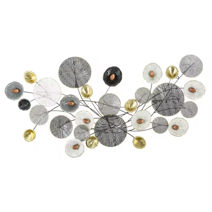 Decoración en Metal 3D Círculo 1, Metal, Multicolor, 135x7,5x69 cm - 1