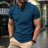 Nuevos helbres tops Camiseta de moda Slim Stand-up Cuello dot - details 5