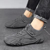 Botas De Piel Impermeables Para Hombre Botines De Motor Casuales Con Cordones Suela De Goma Tacón Plano Talla Verdadera - details 12