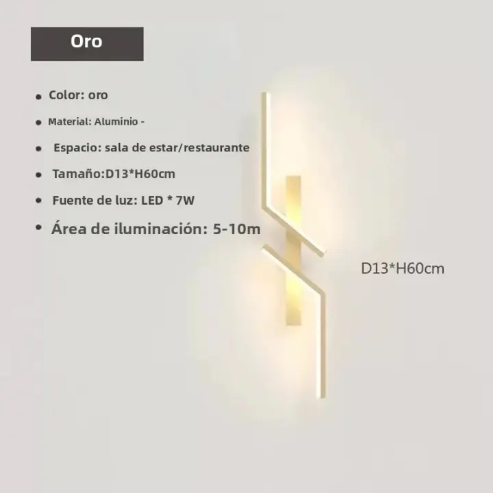 Lámpara De Pared LED Minimalista Moderna En Blanco Y Negro Para Decoración Interior Iluminación Dual Para Sala De Estar Y Dormitorio - 1