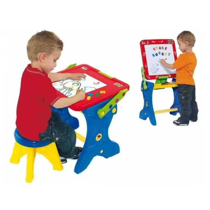 LOUM By Molto Luce By Molto Luce By Molto Luce By Molto Luce By Molto Luce By Molto Luce - Pupitre y Pizarra Magnético Infantil Rojo y Azul - Juego Creativo 3 en 1 - 1