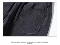 Pantalones Casuales De Corduroy Para Hombre Cintura Elástica Estilo Clásico Moda Comoda Talla Recta Negro Gris Caqui Primavera Otoño - details 21
