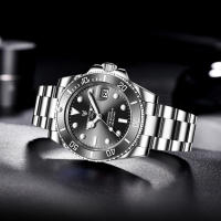 Reloj Métrico De Lujo LIGE Para Hombres Acero Inoxidable Impermeable Con Tourbillon Reloj Automático Militar De Moda Resistente Al Choque - details 11