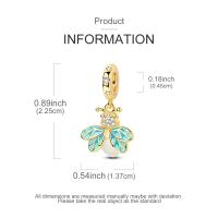Encantos De Zirconia Inlaid En Plata De Ley 925 Con Cola De Abeja Brillo En La Oscuridad Encantos De Luciérnaga Y Estrella Para Pulsera Original Joyería DIY - details 4