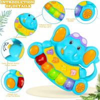 Teclado De Piano Educativo Para Bebés Juguete Musical De Elefante Para Niñas De 18 Meses Aprendizaje Temprano Instrumento Musical De Plástico - details 4