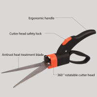 Tijeras De Jardín Con Cabeza Cortante Rotativa De 360 Grados Para Cortar Hierba Y Borde Acero Inoxidable Resistentes Al Desgaste - details 7