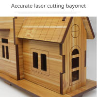 Puzzle 3D De Madera Arquitectura Villa Casa DIY Educativo Para Niños Y Niñas Regalo De Cumpleaños Juego De Construcción Unisex - details 5