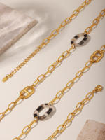 Encanto Leopard Print Collar Largo Cadena Suéter Otoño e Invierno Hebilla Collar Proceso de galvanoplastia - details 8