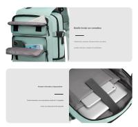 Mochipa de viaje MoChila de Transporte unisex con capacidad para computadora portátil de 18 "MoChila convertible impermeable con compartimento para zapatos (Verde) - details 2