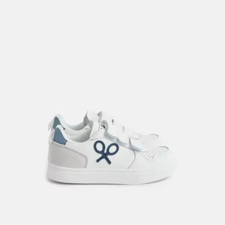 Silbon Zapatos Tenis Velcro Raqueta Azul Marino Para Niño - 1