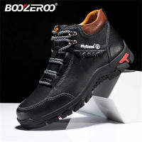 FLYLAND Zapatos Casuales De Cuero Clásico Para Hombres Botas De Tobillo De Negocios Y Conducción Moda Suela De Goma Transpirables Y Aumentan La Altura - details 1