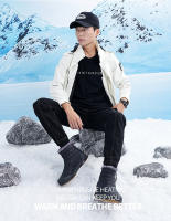 Botas De Invierno Para Hombres Y Mujeres Con Punta Ancha Y Suela De Goma Botines De Nieve Con Lining De Plush Abrazadura Media Para Senderismo - details 5