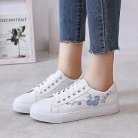 Zapatos Blancos Pequeños Para Mujer Primavera/Verano/Otoño Nuevos Patrón Bordado Coreano Casual Suela Baja Estudiante Zapatos Planos - details 4