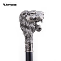 Bastón Elegante De 93cm Con Cabeza De León Plateada Y Bigote Decorativo Para Cosplay Y Moda De Hombre Manija De Acero Y Aluminio Con Suela De Goma - details 4