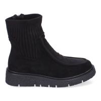 PuntoSalao Botines planos cómodos tejido elastico para mujer color negro YZ24-018 : Botines de Mujer Cómodos y Elegantes Tejido Elástico y Cierre de Cremallera Lateral Ideales para Toda Ocasión. - details 1