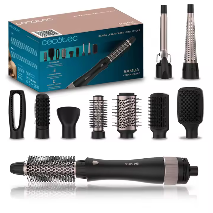 Cepillo De Aire Cecotec Bamba Ceramiccare 10In1 Styler 3 Temperaturas 2  Velocidades - 1