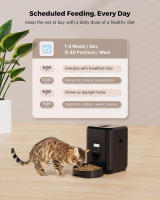 Dispensador Automático De Comida Para Mascotas 2L Para Gatos Y Perros Con Mediciones Regular Y Register Incluye Tazón De Comida - details 2