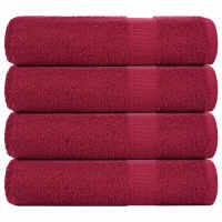 vidaXL Toallas de Baño 4 uds 100x150 cm 360 g/m² 100% Algodón en color Rosa/Tuquesa/Blanco y más - details 7