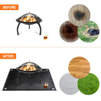 TOMSHOO Tapete De Grill Para Pabellón Y Camping Al Aire Libre Resistente Al Fuego Tapete De Ember Para Estufa De Gas - details 3