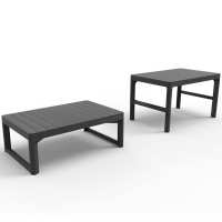 Keter Mesa de jardín Lyon color en color Capuchino/Grafito | estructura resistente ideal para salón dormitorio o estudio - details 1